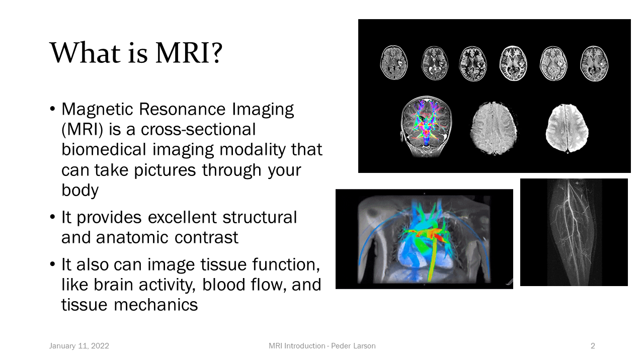 Learning MRI (with lectures too)