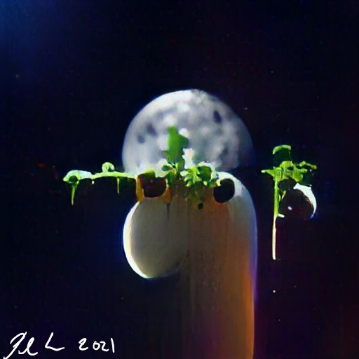 Vegetables under the moon